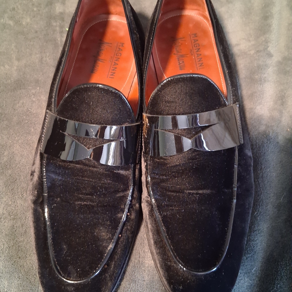 Magnanni Black Velvet Loafers